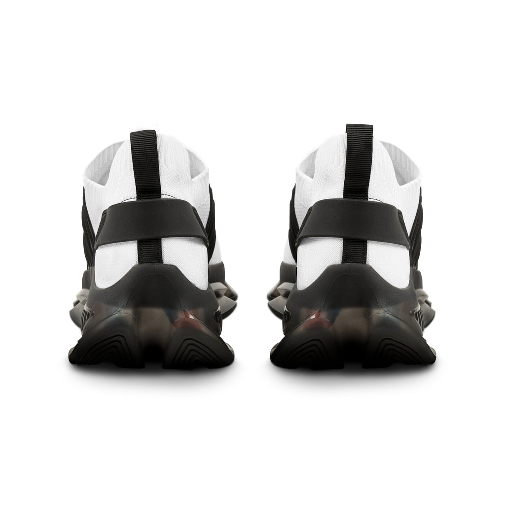 Men's White Mesh Sneakers — Lightweight Athletic Shoes with Cloud-Like Color Splash Sole