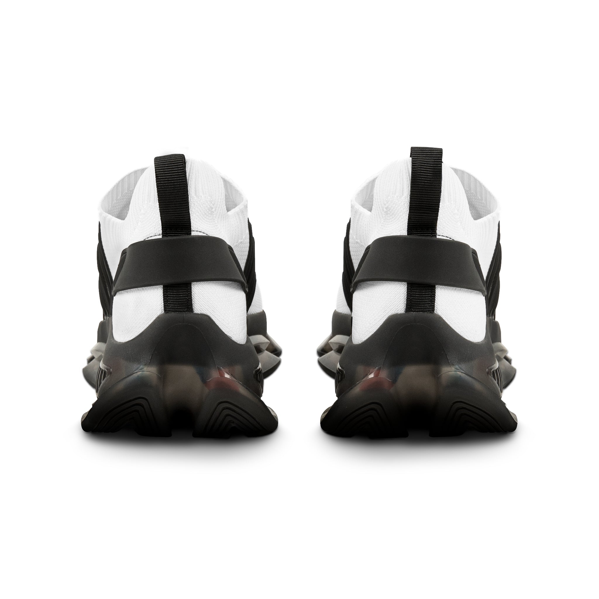 Men's White Mesh Sneakers — Lightweight Athletic Shoes with Cloud-Like Color Splash Sole