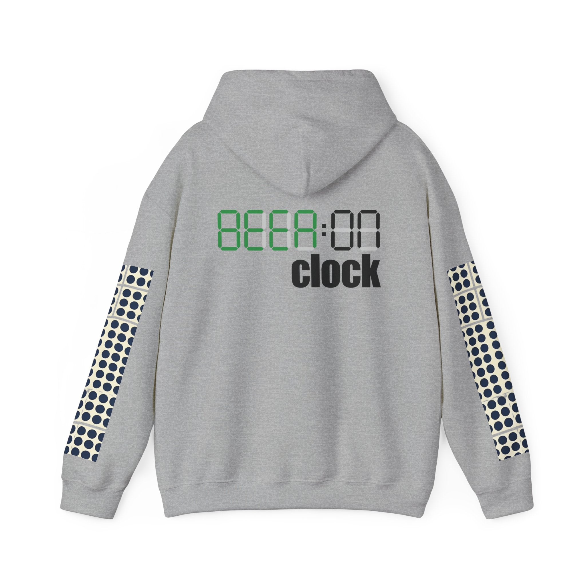 Digital “Beer O’Clock” Hoodie — Funny Beer Clock Graphic Sweatshirt