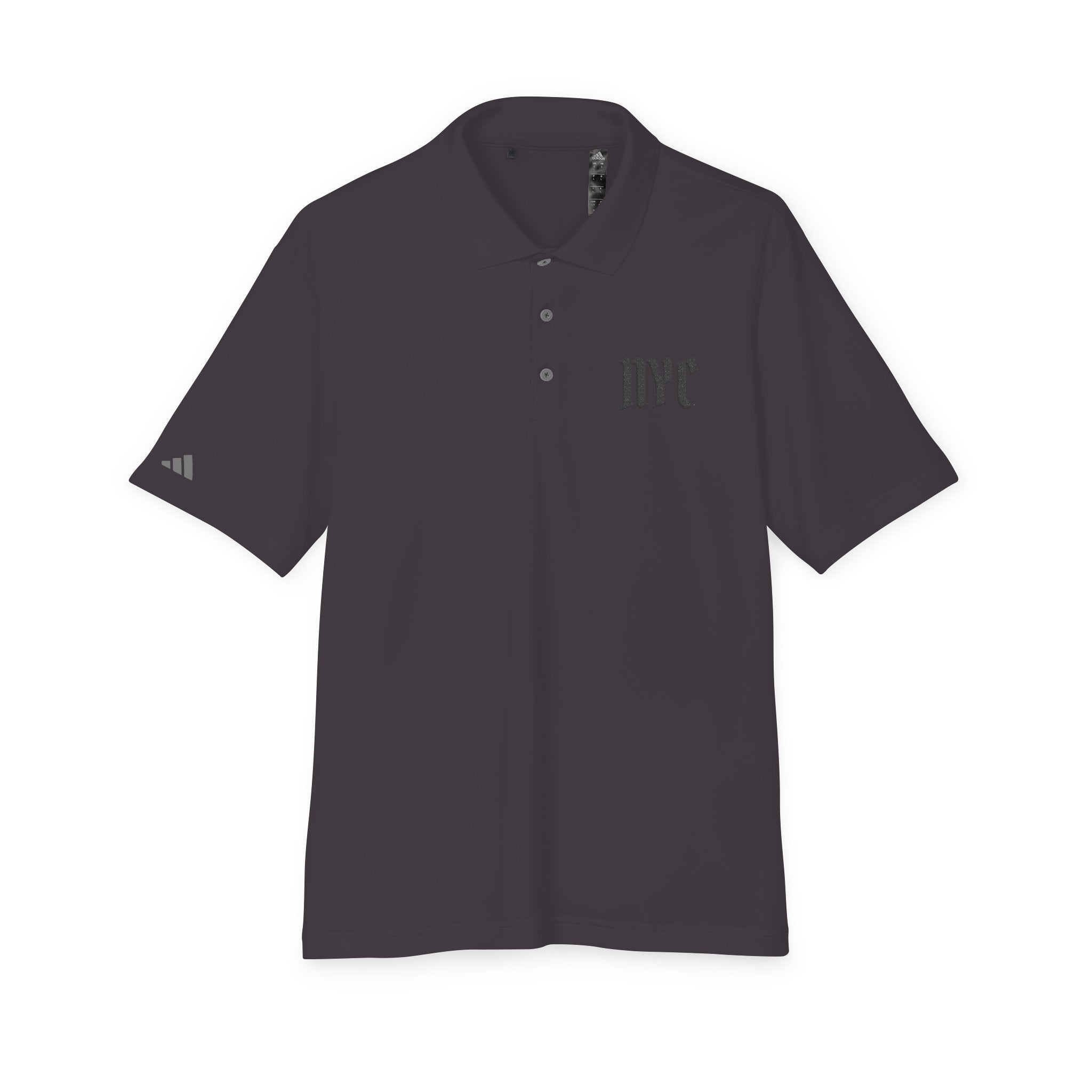 NYC Gothic Polo Shirt — White Performance Golf/Work Polo