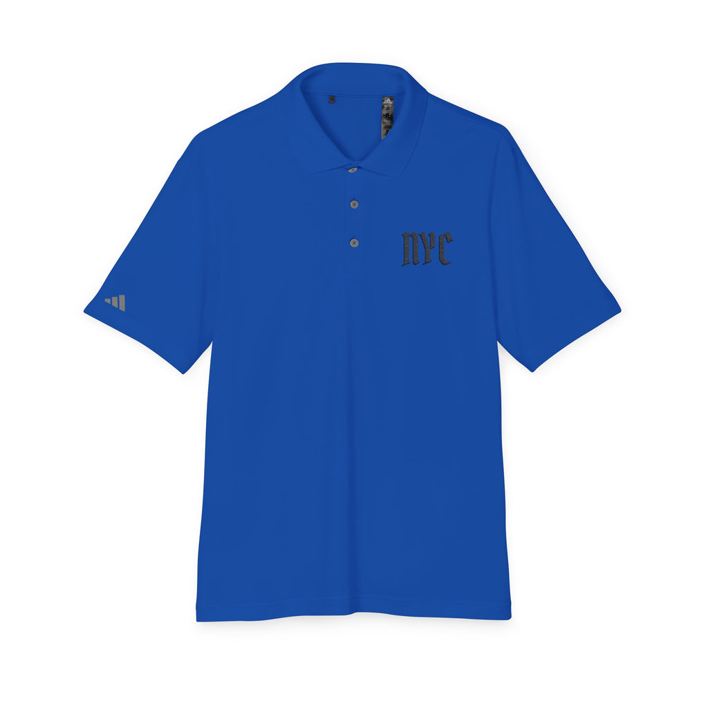 NYC Gothic Polo Shirt — White Performance Golf/Work Polo