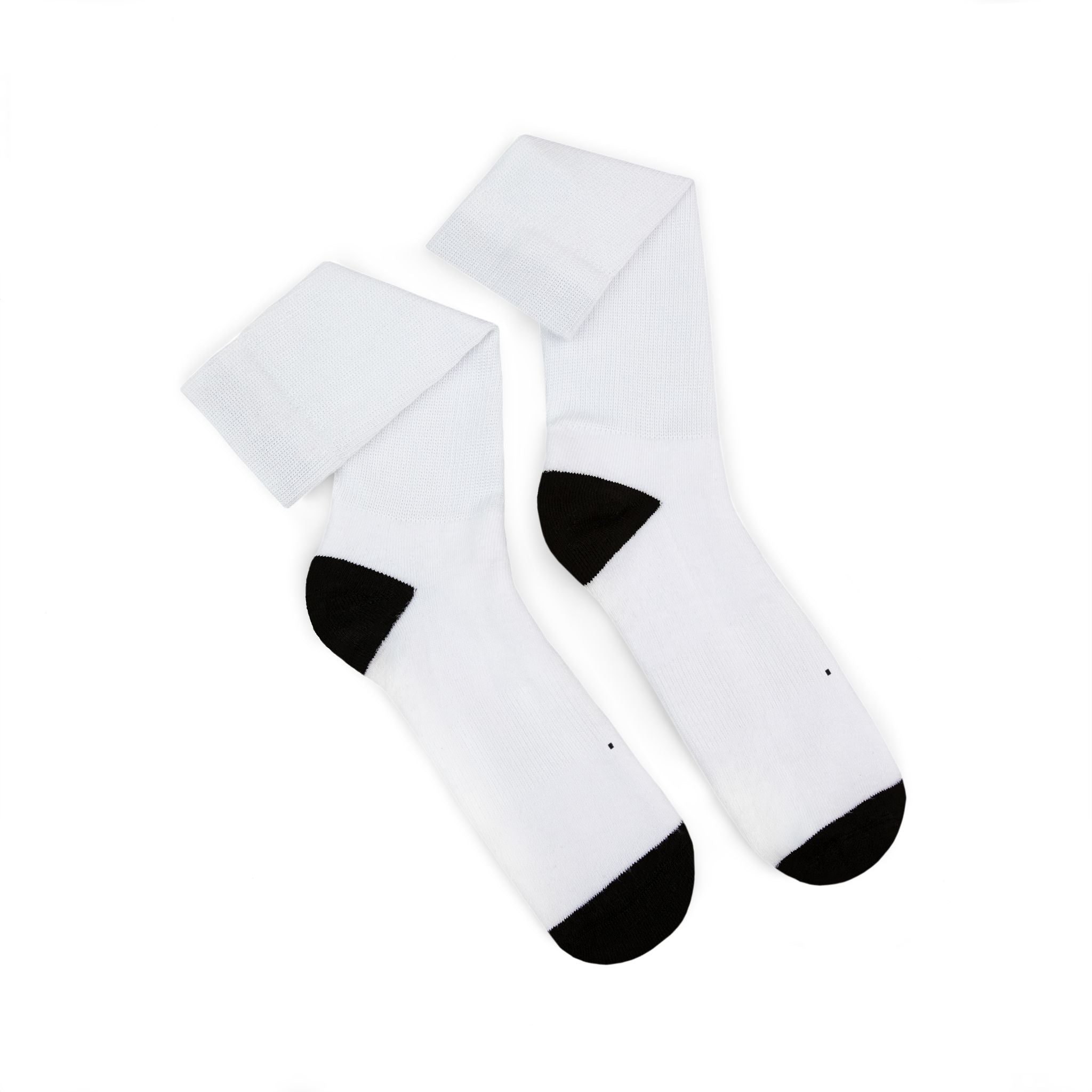 Custom Sublimation Crew Socks — Blank White Print-Ready Sock Template