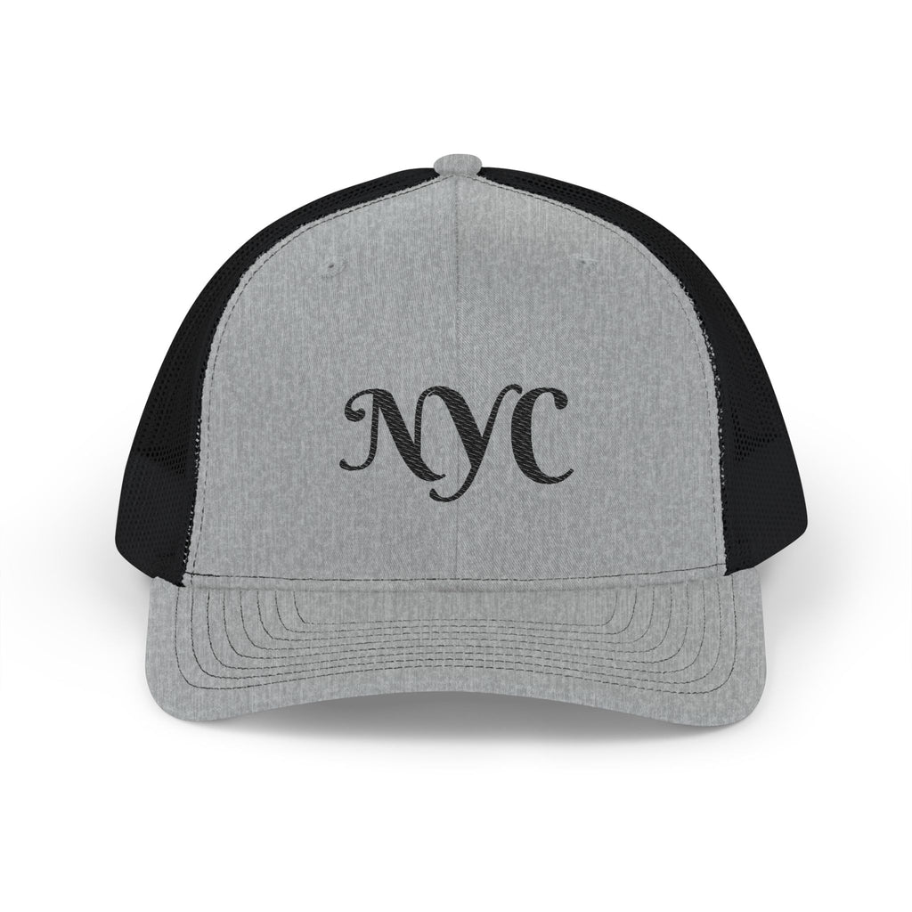 NYC Script Trucker Cap — Vintage Chic Snapback Hat