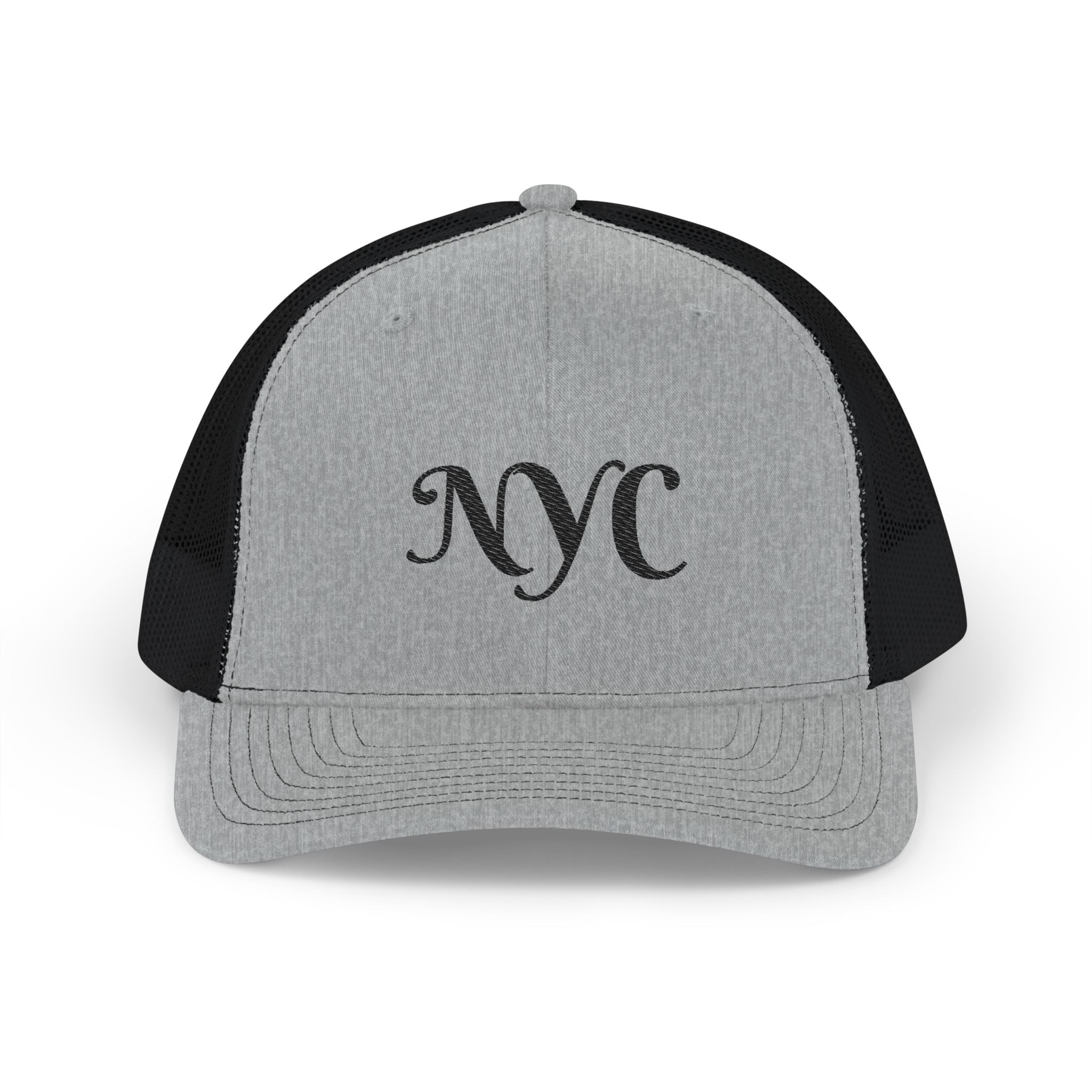 NYC Script Trucker Cap — Vintage Chic Snapback Hat