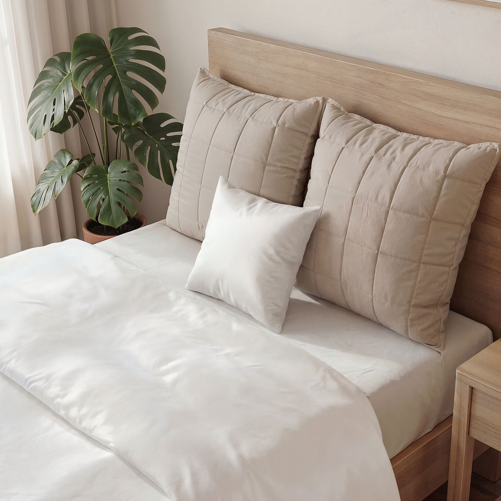 Poly Velvet Decorative Pillow - Soft Velvet Throw Cushion with Hidden Zipper