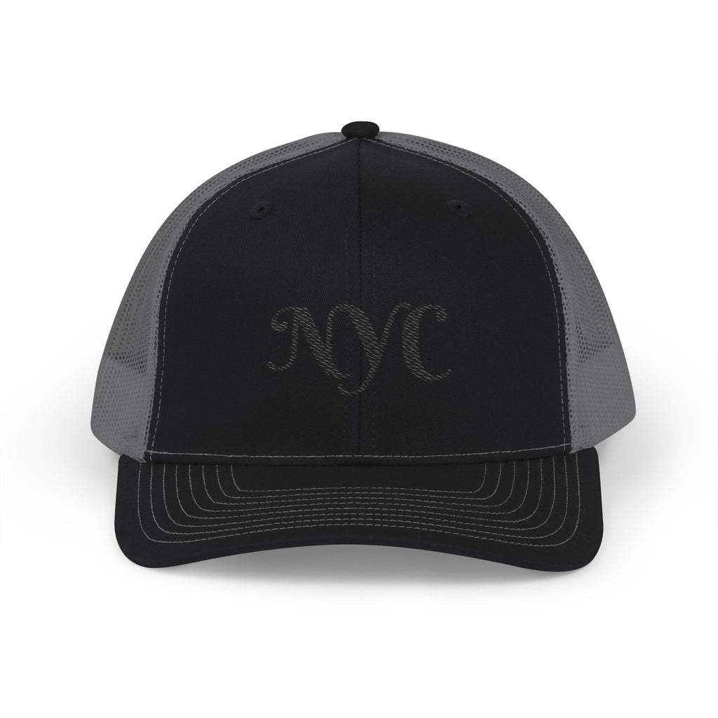 NYC Script Trucker Cap — Vintage Chic Snapback Hat