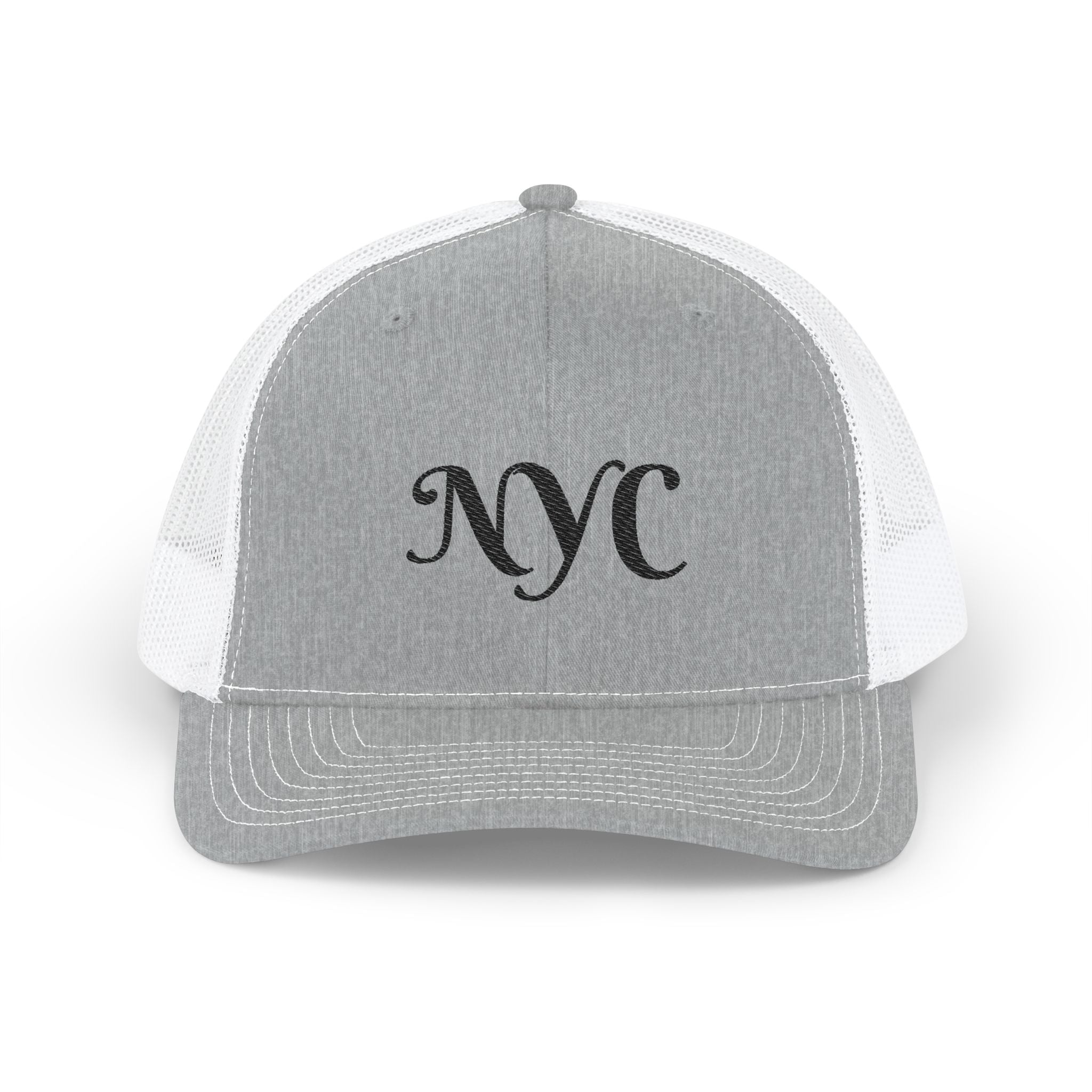 NYC Script Trucker Cap — Vintage Chic Snapback Hat