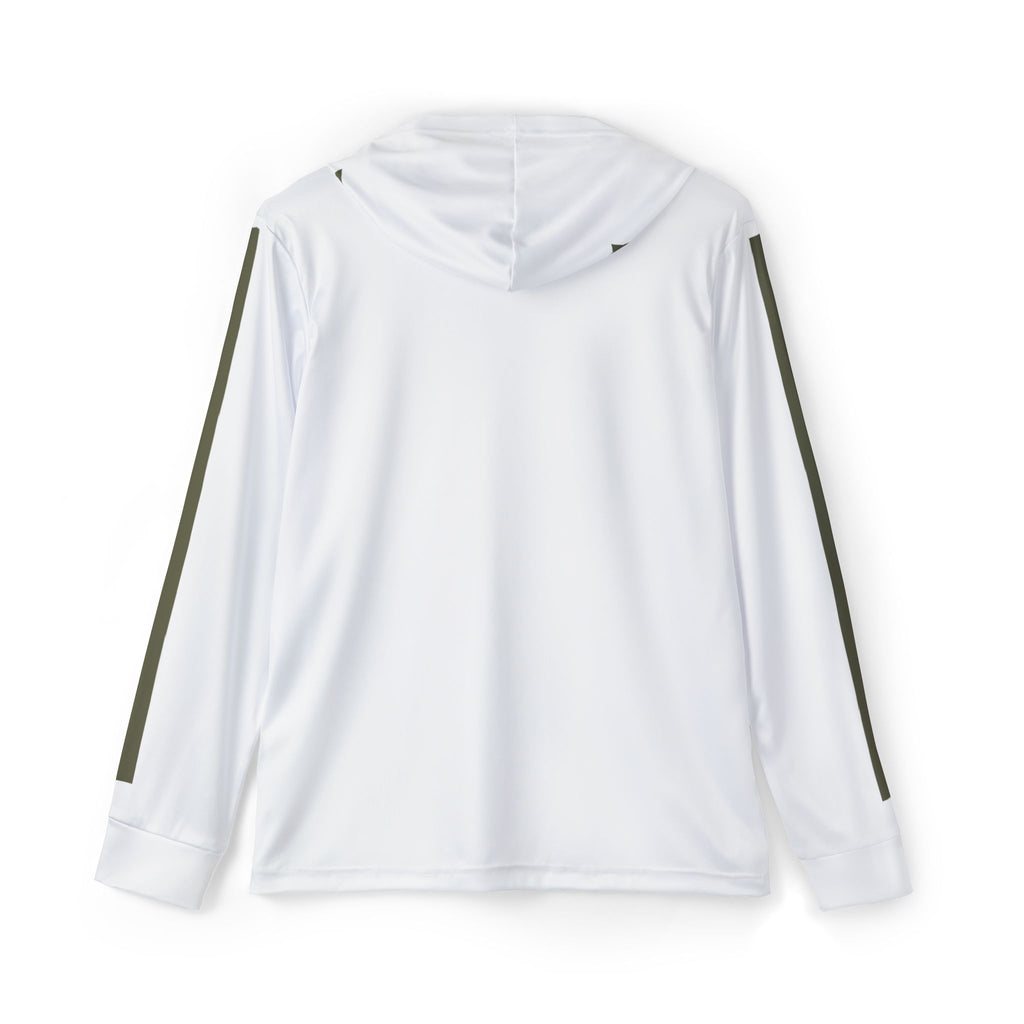 Men's Lightweight Sports Warmup Hoodie — White Performance Pullover