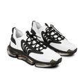 Men's White Mesh Sneakers — Lightweight Athletic Shoes with Cloud-Like Color Splash Sole